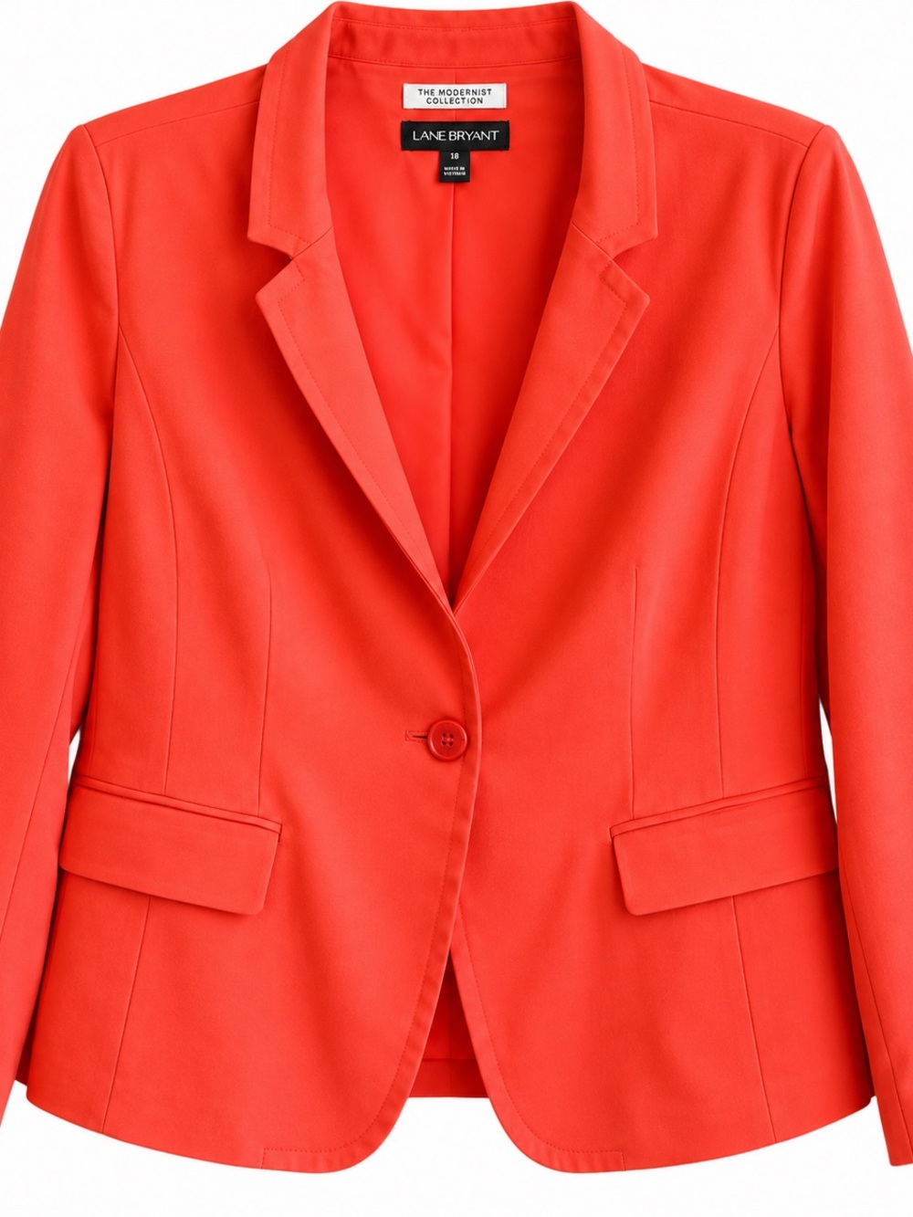 Lane Bryant Modernist Collection Coral Orange Blazer Jacket Size 18